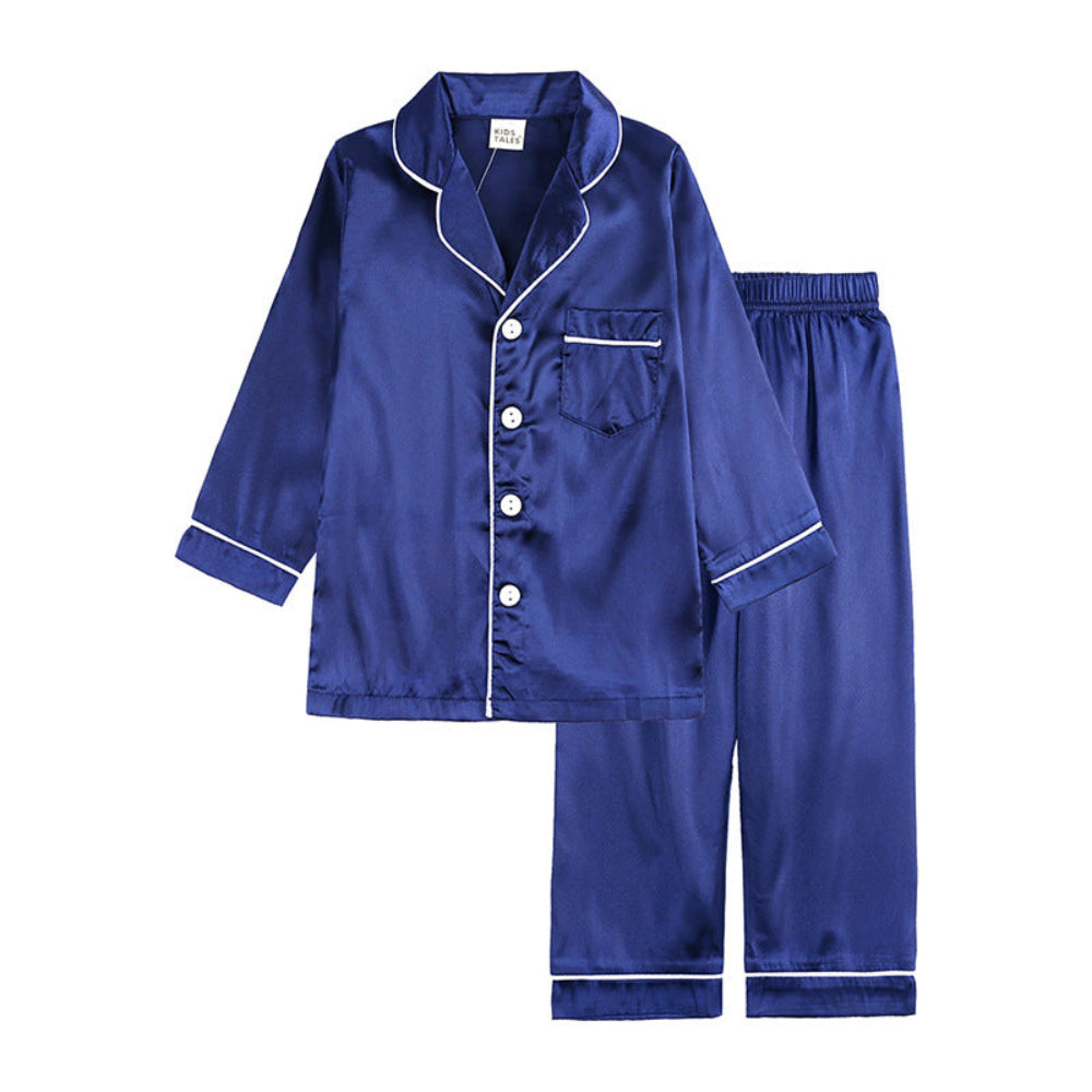 Kids Button-Top Sleepwear Set — Coordinating Top and Bottoms