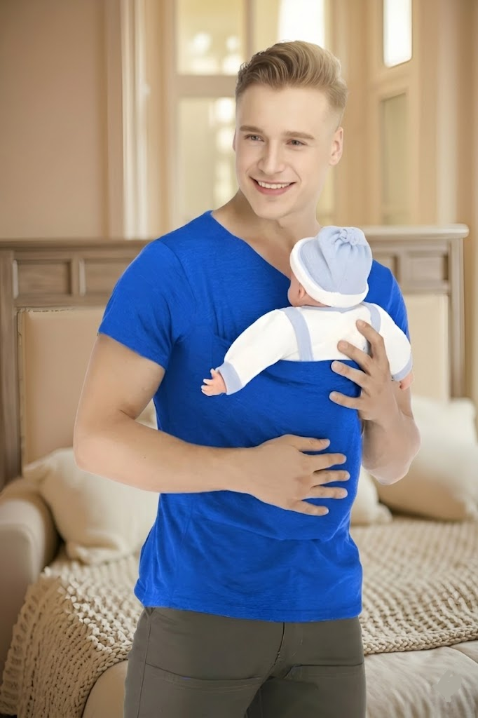 Ergonomisches Babytrage-T-Shirt — Wickelshirt zum Stillen, freihändige Babytragetasche