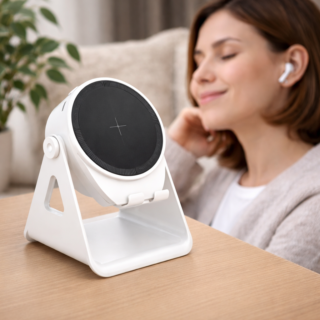 Supporto per telefono con altoparlante Bluetooth, caricatore wireless a induzione | Meowbutter