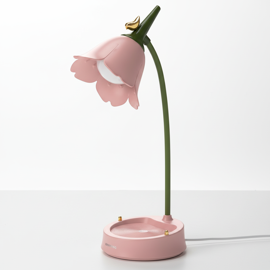 مصباح طاولة على شكل بتلات GlowBlossom — إضاءة محيطية ناعمة