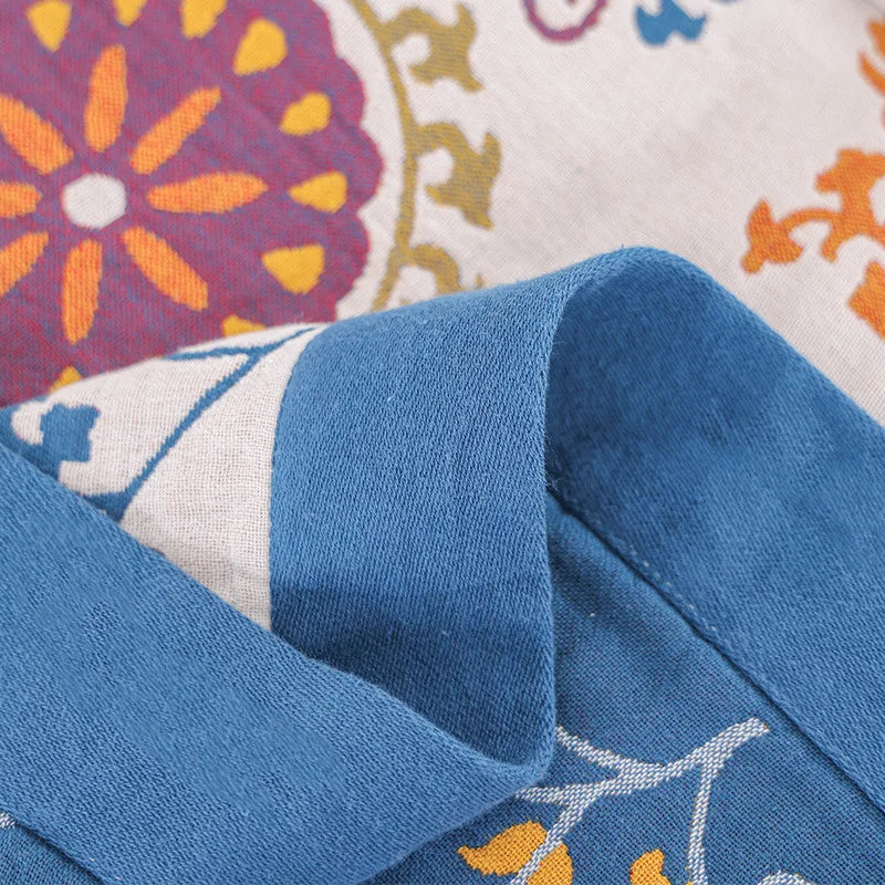BohemiaCotton 100% Cotton Blanket — Tightly Woven, Plush Texture