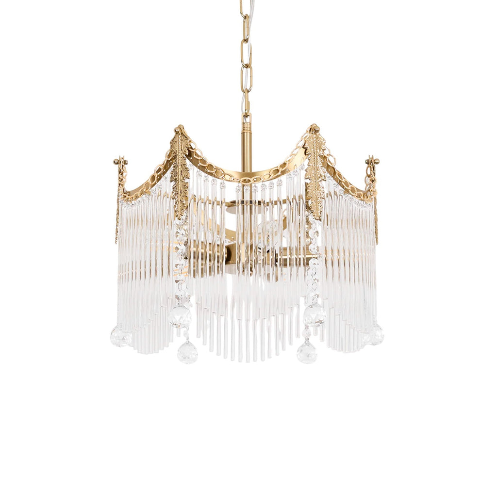 Lustre en verre laiton bohème avec hauteur réglable
