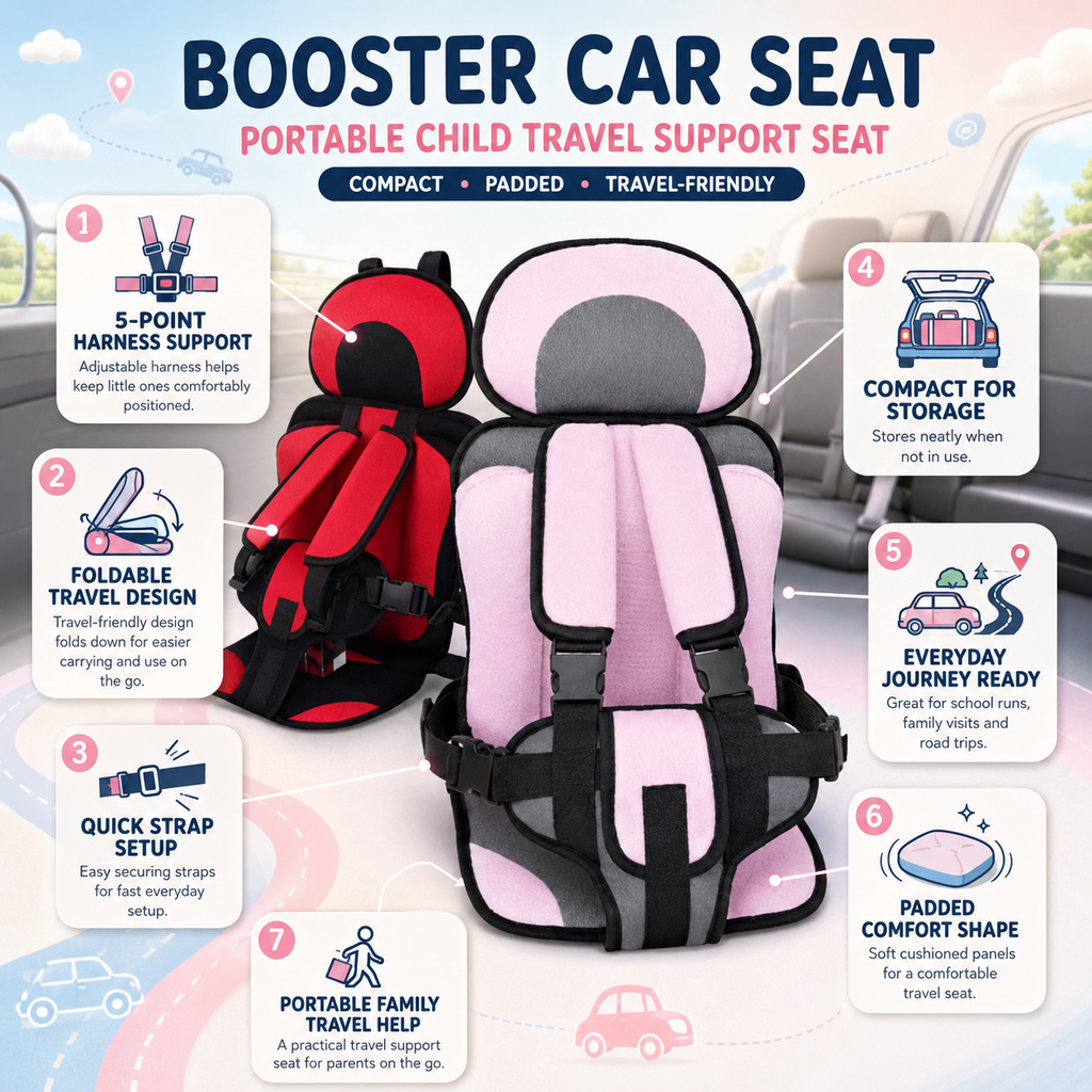 Booster Car Seat Portable Child Travel Support Seat | Meowbutter