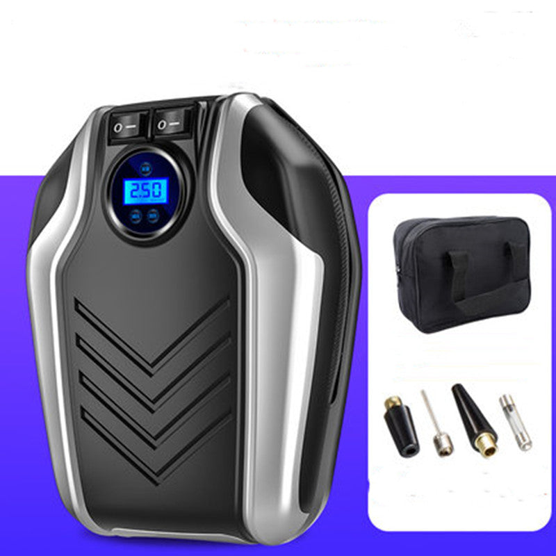 Kompakt 12 V-os gumiabroncs-fújó kompresszor — automatikus leállítás, LED-fény