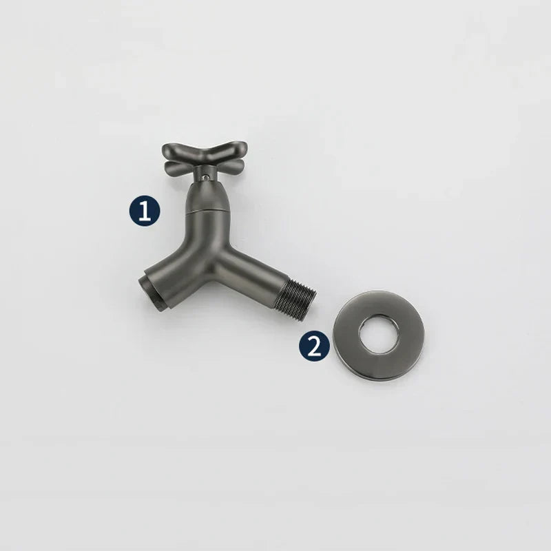 BrassFlow Wall Mount Kitchen Faucet — Solid Brass, Ergonomic Handle