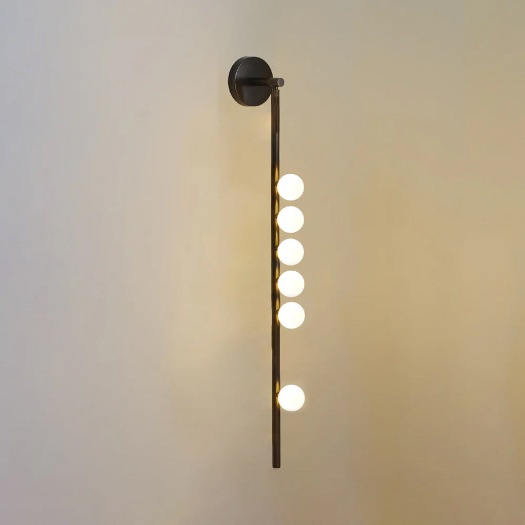 LED messing glasrør væglampe til hyggelig atmosfære