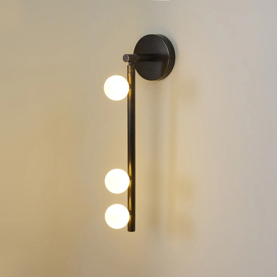 LED messing glasrør væglampe til hyggelig atmosfære