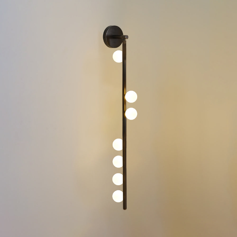 LED messing glasrør væglampe til hyggelig atmosfære