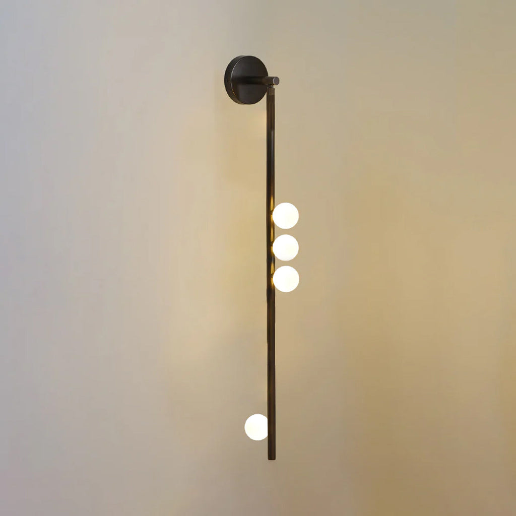 LED messing glasrør væglampe til hyggelig atmosfære