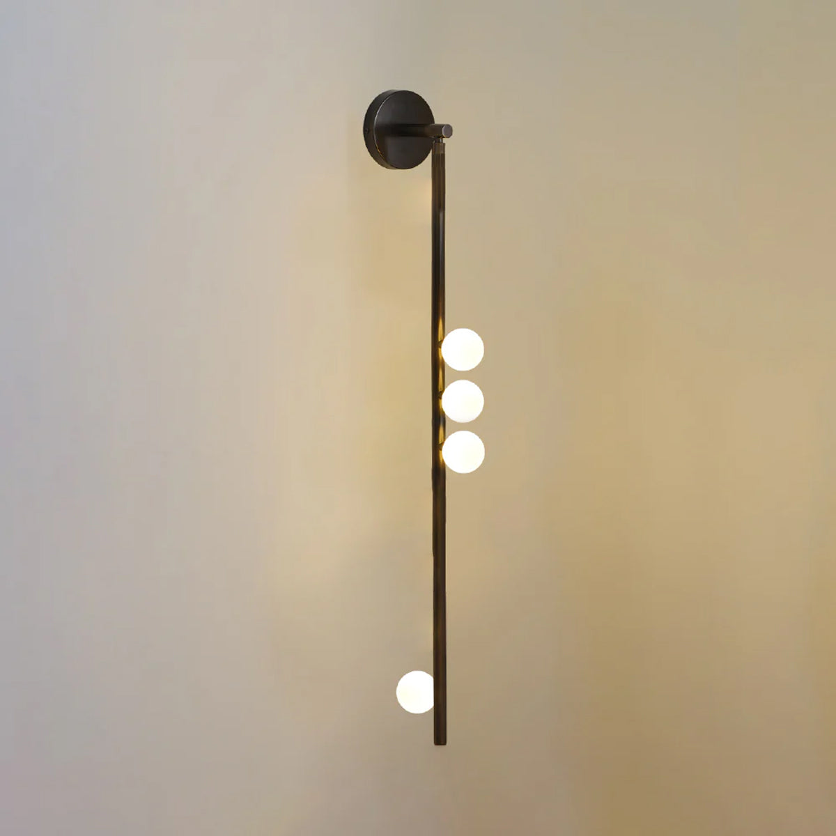 LED messing glasrør væglampe til hyggelig atmosfære