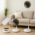 BreezeFold Folding Oscillating Fan — Remote Control, Adjustable Speed, 90° Sweep Motion