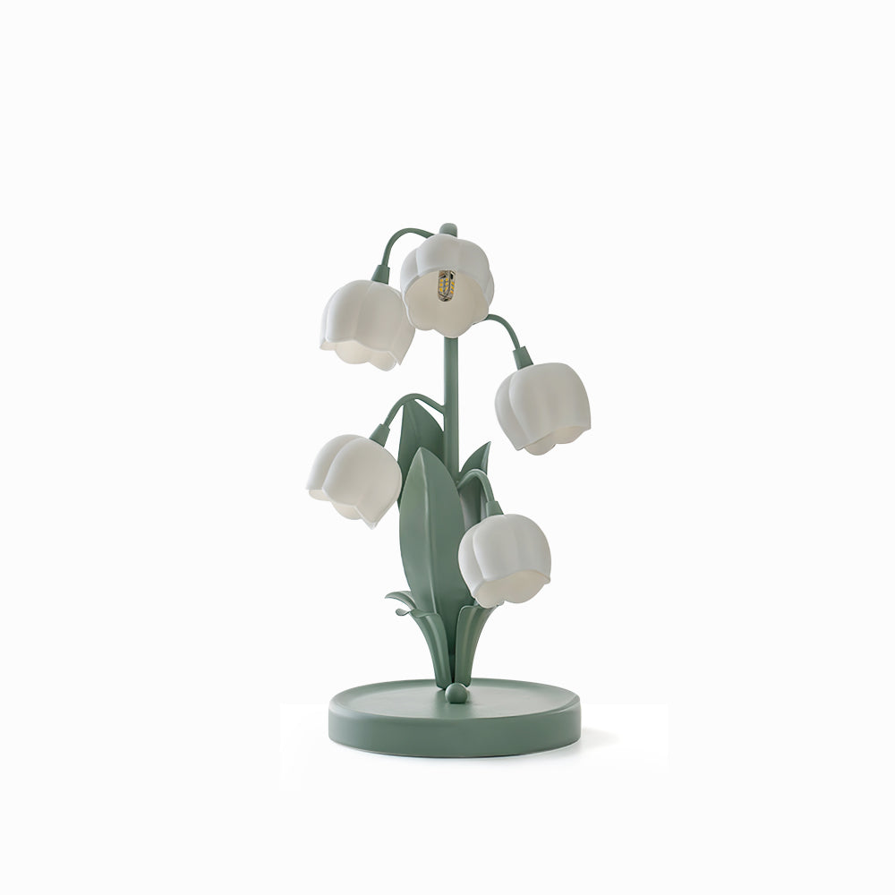 Breezy Orchid Ceramic Lamp — Soft Glow Illumination, 15 Inches High, 10 Inches Across