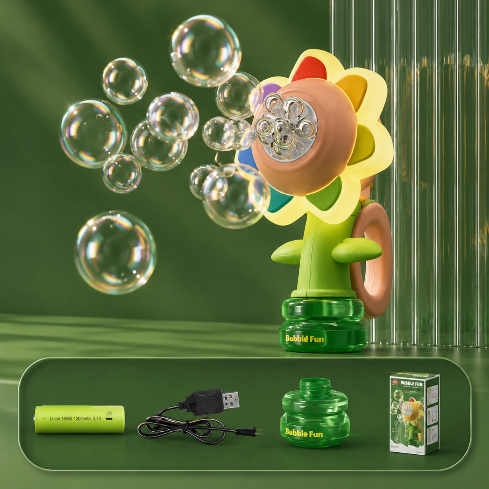 Machine à bulles en forme de fleur, souffleur de bulles automatique pour enfants | Meowbutter