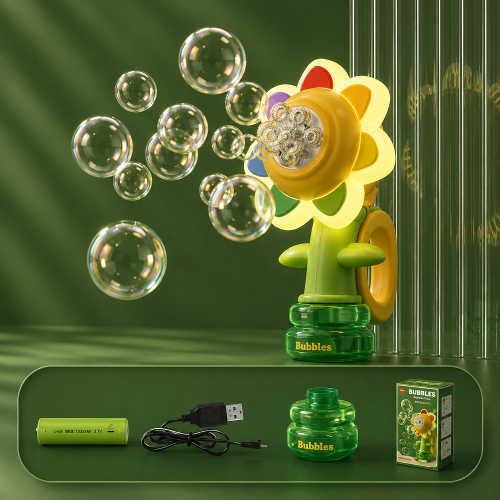 Machine à bulles en forme de fleur, souffleur de bulles automatique pour enfants | Meowbutter