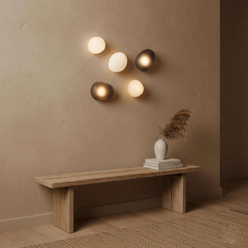 Bubble Glass Wall Sconce Dimmable Indoor Lighting With Metal Finish