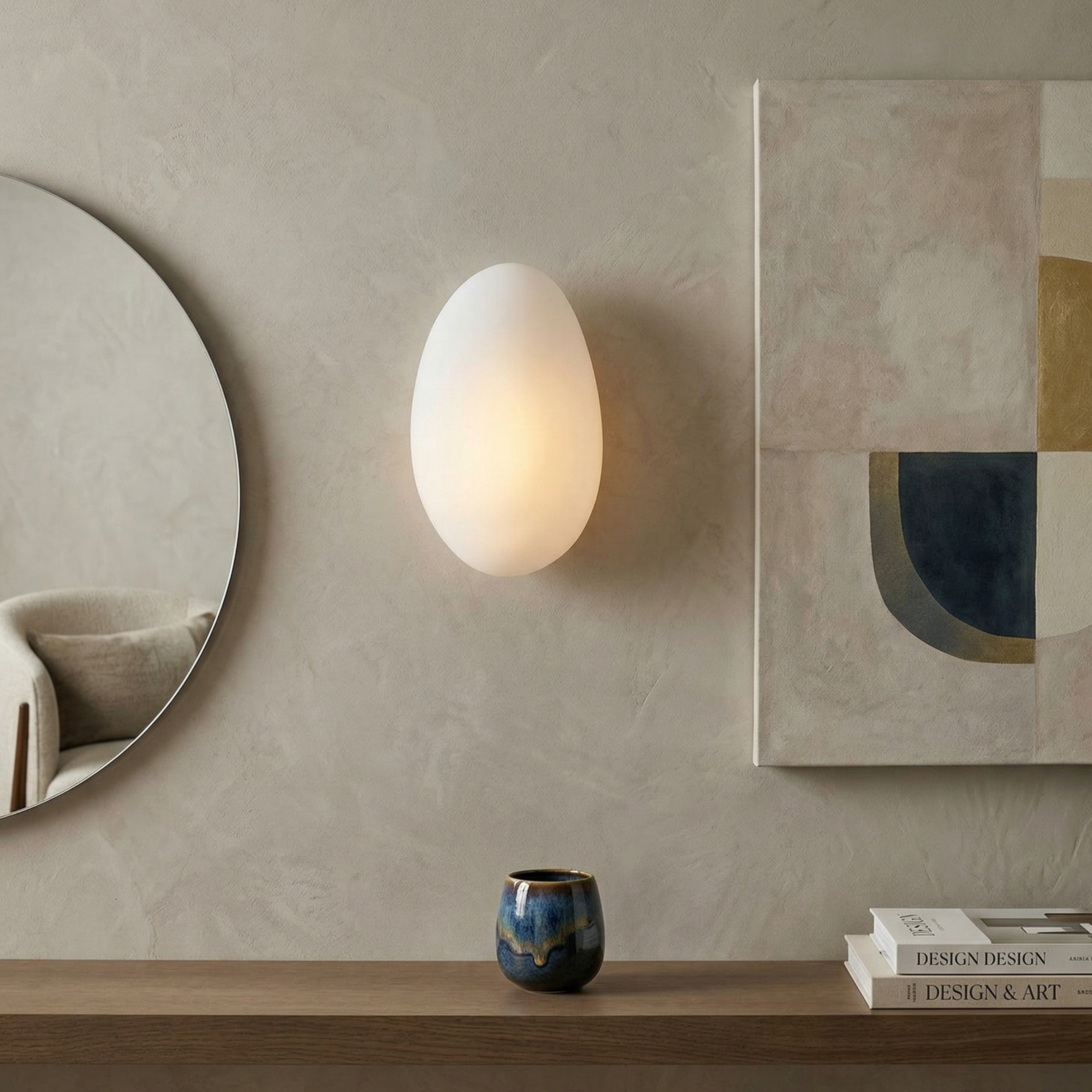Bubble Glass Wall Sconce Dimmable Indoor Lighting With Metal Finish