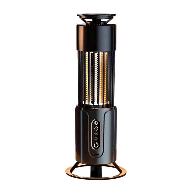 Beltéri rovarcsapda - 365 nm UV és 3000 V-os rács - 200 m² lefedettség - 3 időzítő mód - éjszakai fény - USB | meowbutter