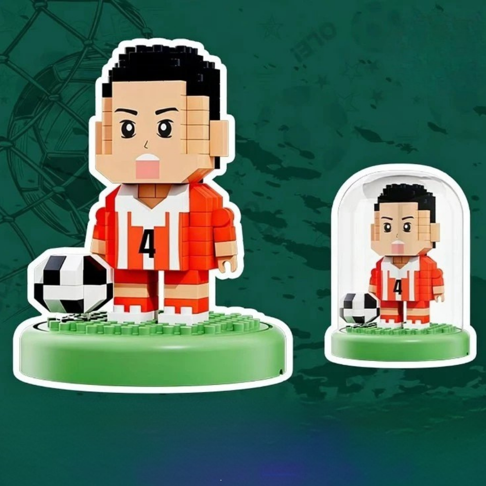 Kit de petit jouet en plastique de football de la Coupe du monde Building Blocks | Meowbutter