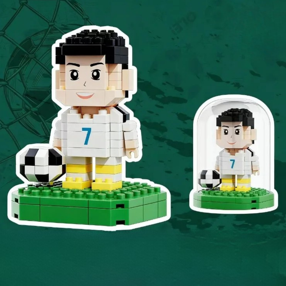 Kit de petit jouet en plastique de football de la Coupe du monde Building Blocks | Meowbutter