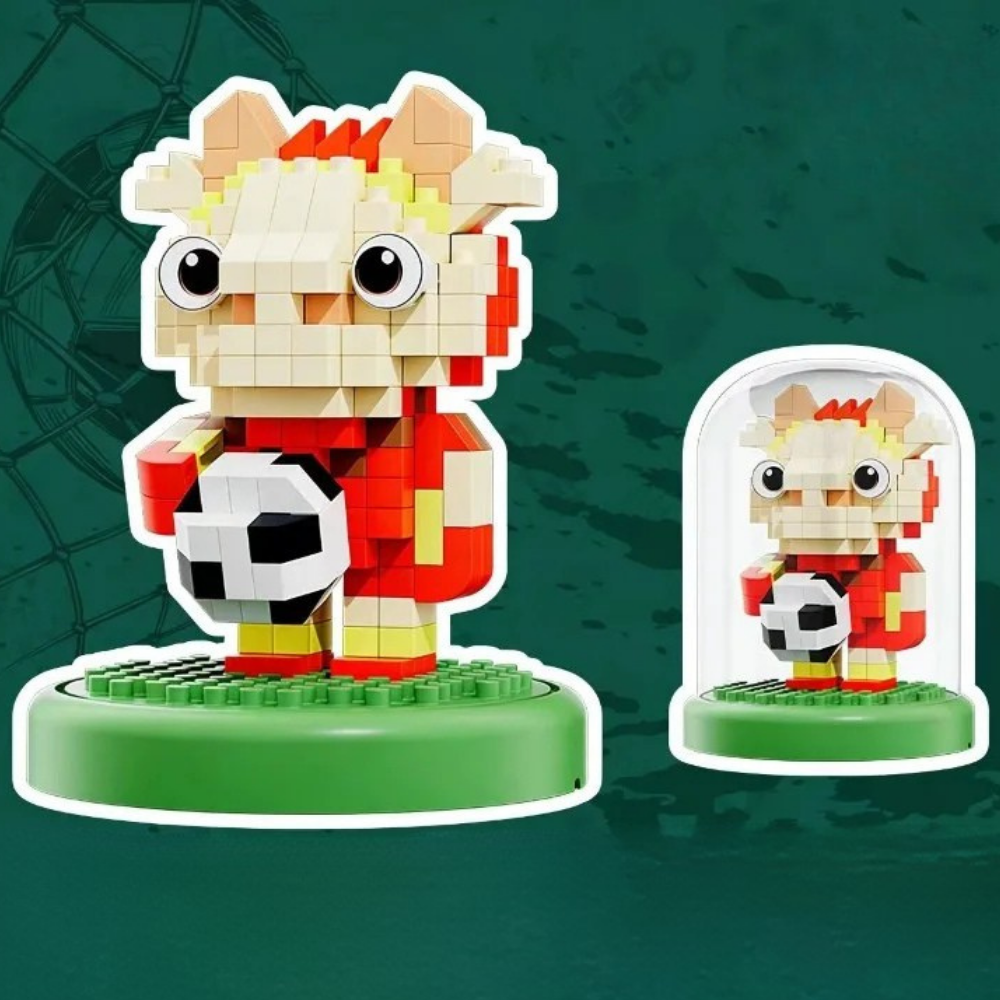 Kit de petit jouet en plastique de football de la Coupe du monde Building Blocks | Meowbutter