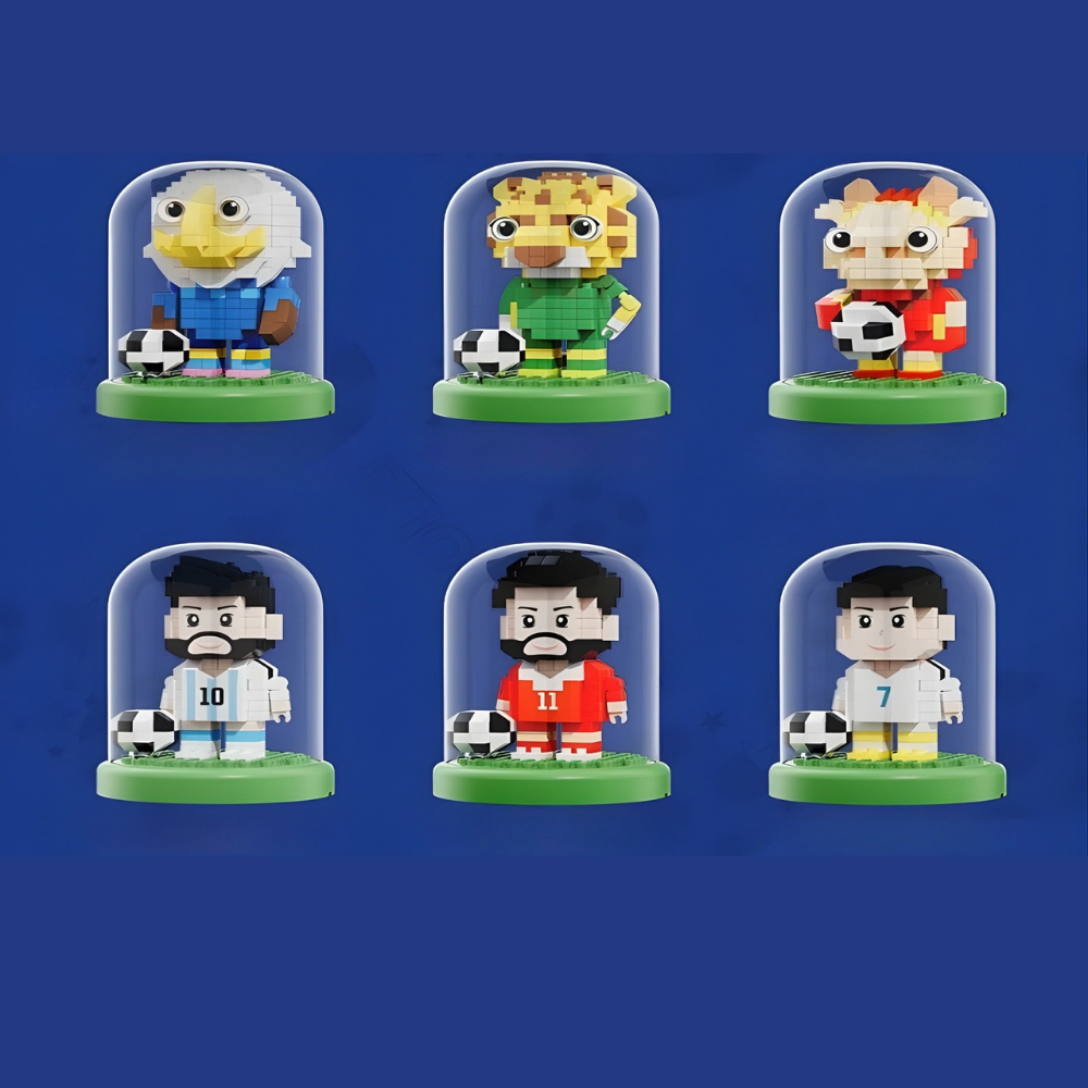 Kit de petit jouet en plastique de football de la Coupe du monde Building Blocks | Meowbutter