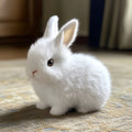 Bunny Toy Home Decor Lifelike Sitting Display Figurine | Meowbutter