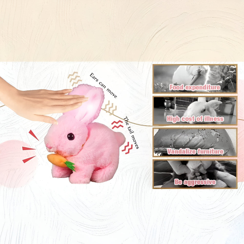 Bunny Toy Home Decor Lifelike Sitting Display Figurine | Meowbutter