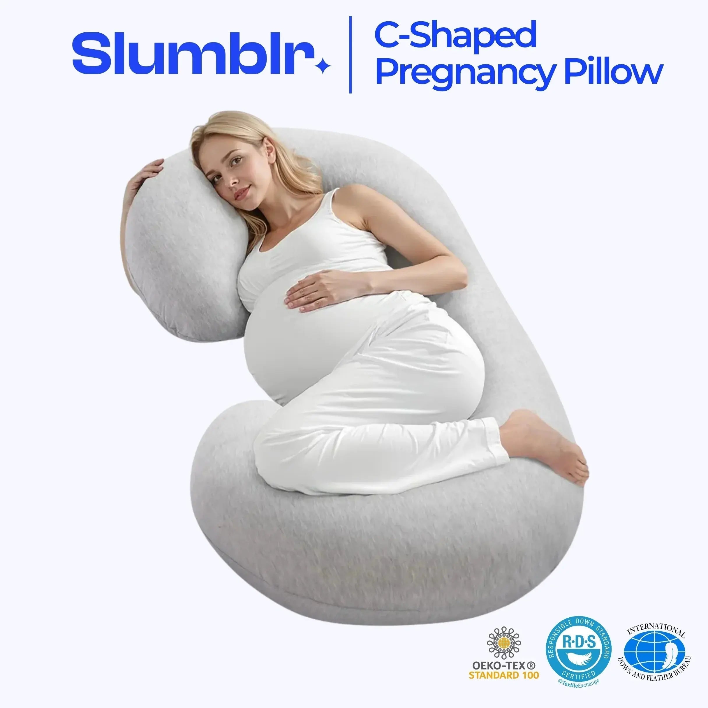 C-Shaped Support Pillow — Contoured Ergonomic Design
