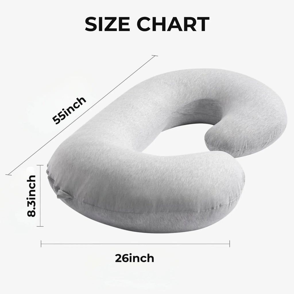Cuscino di supporto a forma di C — Design ergonomico sagomato