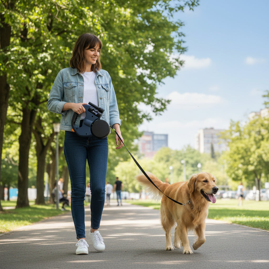 Dog Leash Dual Retractable Tangle Free Walking Lead Two Dogs | Meowbutter