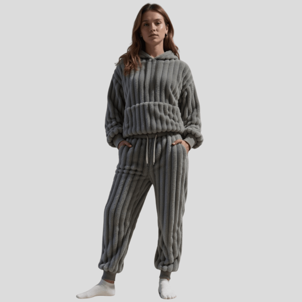 Pantaloni in pile oversize accoglienti per un comfort rilassato