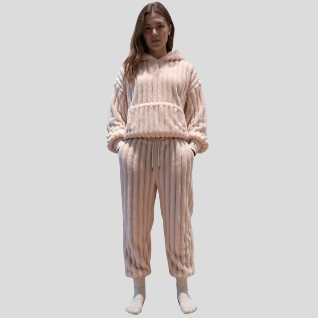 Pantaloni in pile oversize accoglienti per un comfort rilassato