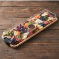 Bamboo Charcuterie Board — Secure Locking Lid, Divided Serving Tray