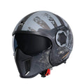 'Air Force' Open-Face Motorcycle Helmet — Retractable Visor