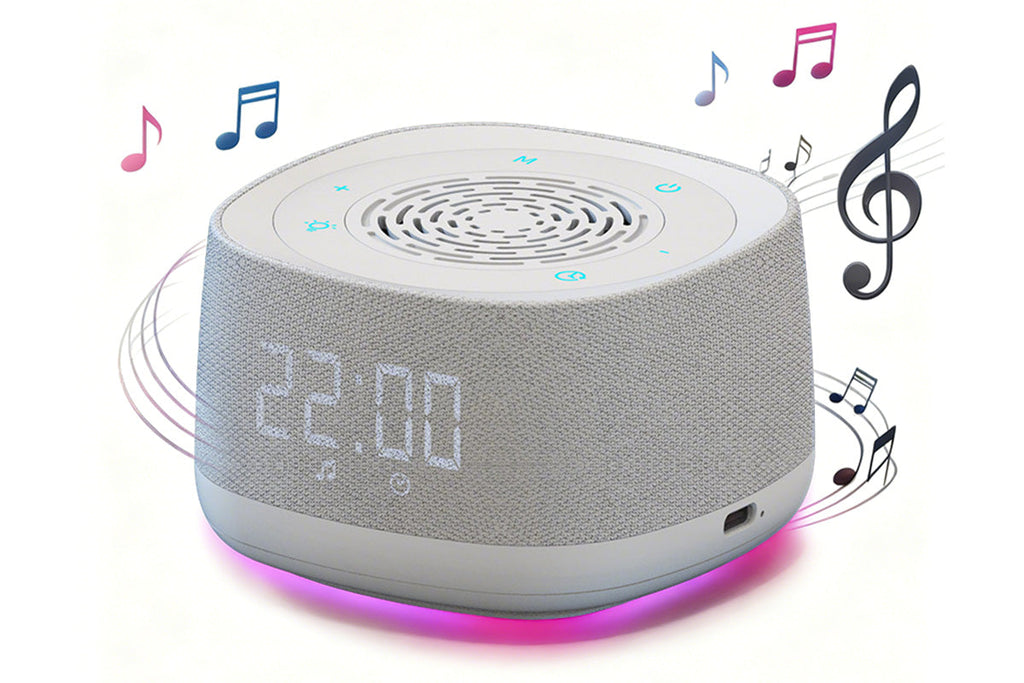 Calm Sleep White Noise Sound Machine — Built-In Alarm & Steady Playback