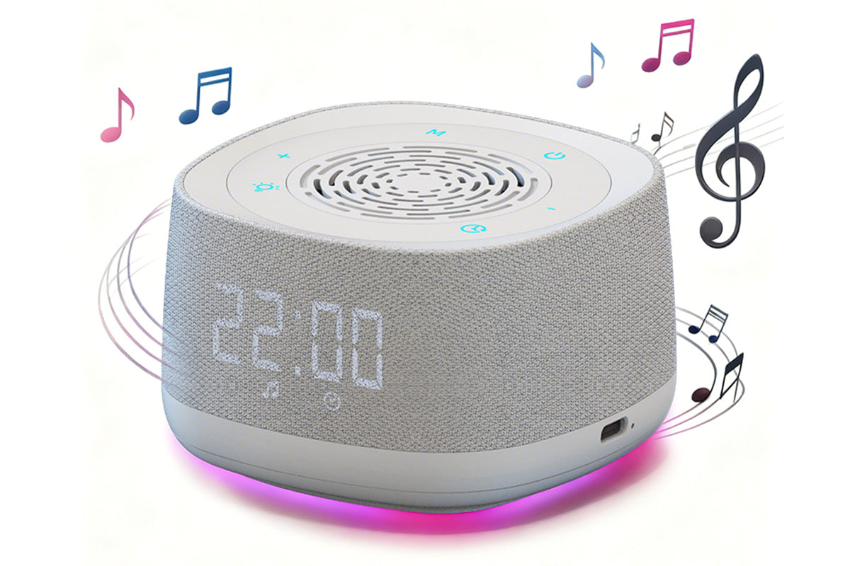 Calm Sleep White Noise Sound Machine — Built-In Alarm & Steady Playback