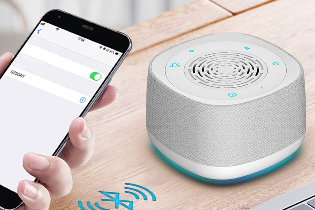Calm Sleep White Noise Sound Machine — Built-In Alarm & Steady Playback