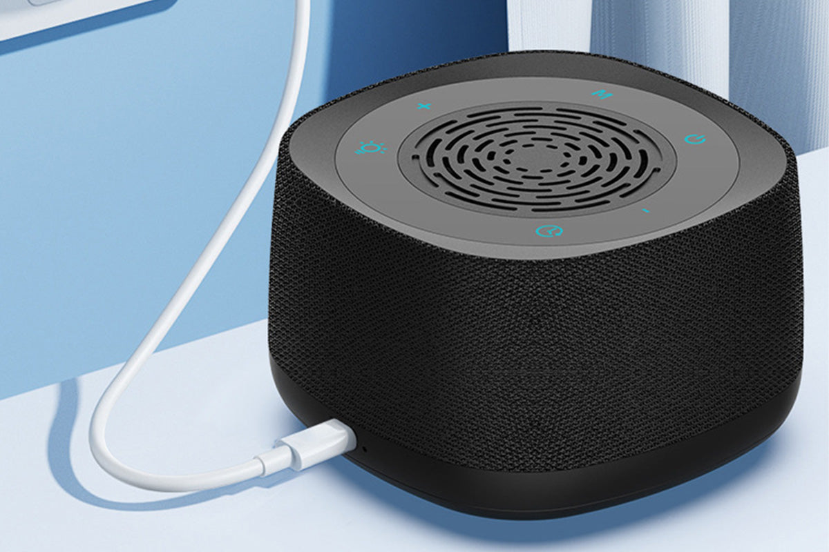 Calm Sleep White Noise Sound Machine — Built-In Alarm & Steady Playback
