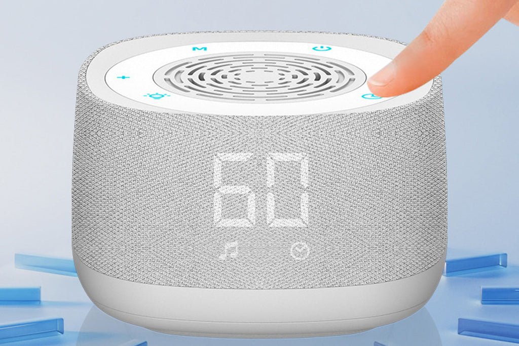 Calm Sleep White Noise Sound Machine — Built-In Alarm & Steady Playback