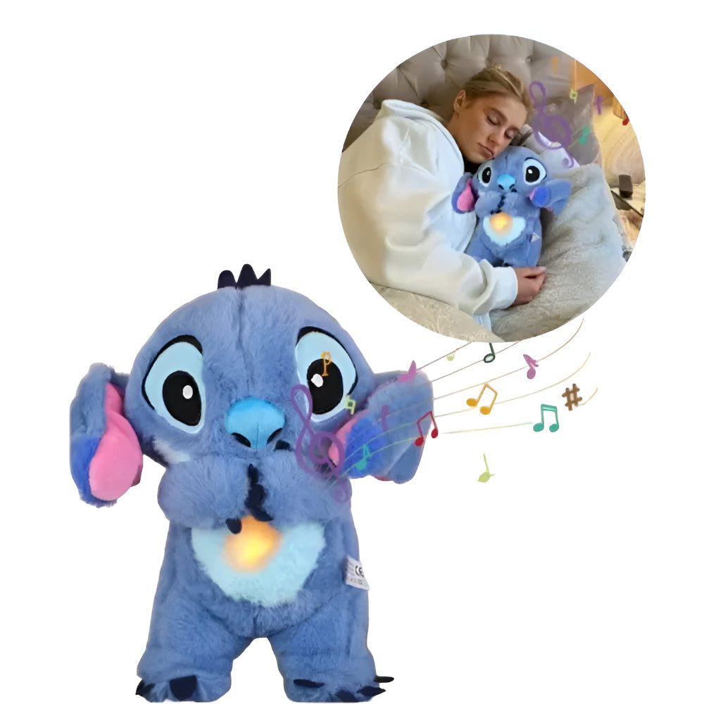 Peluche con movimento respiratorio — Bagliore soffuso, 28 x 18 x 12 cm