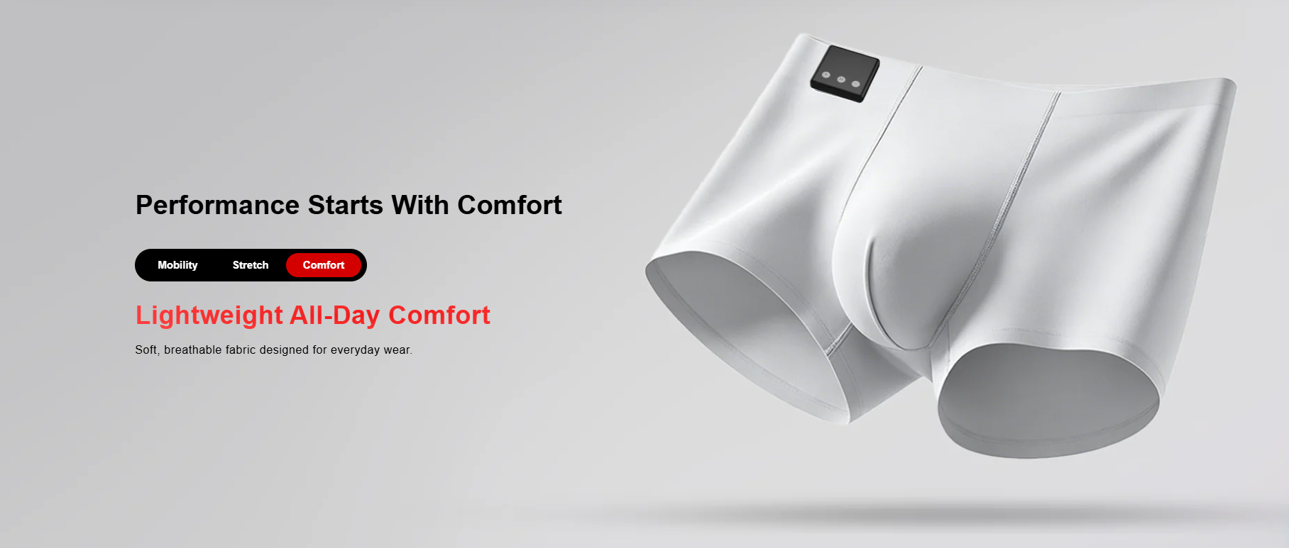 Wearable EMS Brief for Glute Activation, Lower-Body Comfort and Daily Recovery