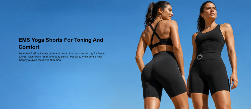 Wearable EMS Shorts for Core Support, Muscle Tension, and a Firmer-Looking Shape