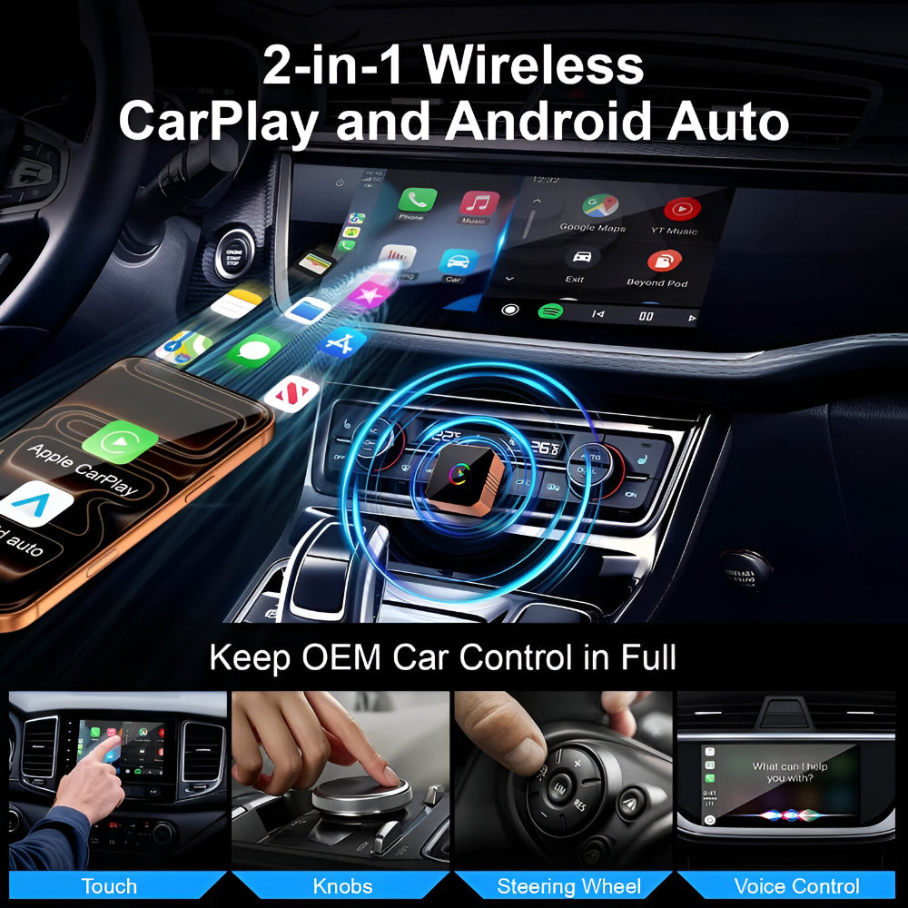 Adaptateur CarPlay sans fil Mini USB, dispositif de connectivité automobile | Meowbutter