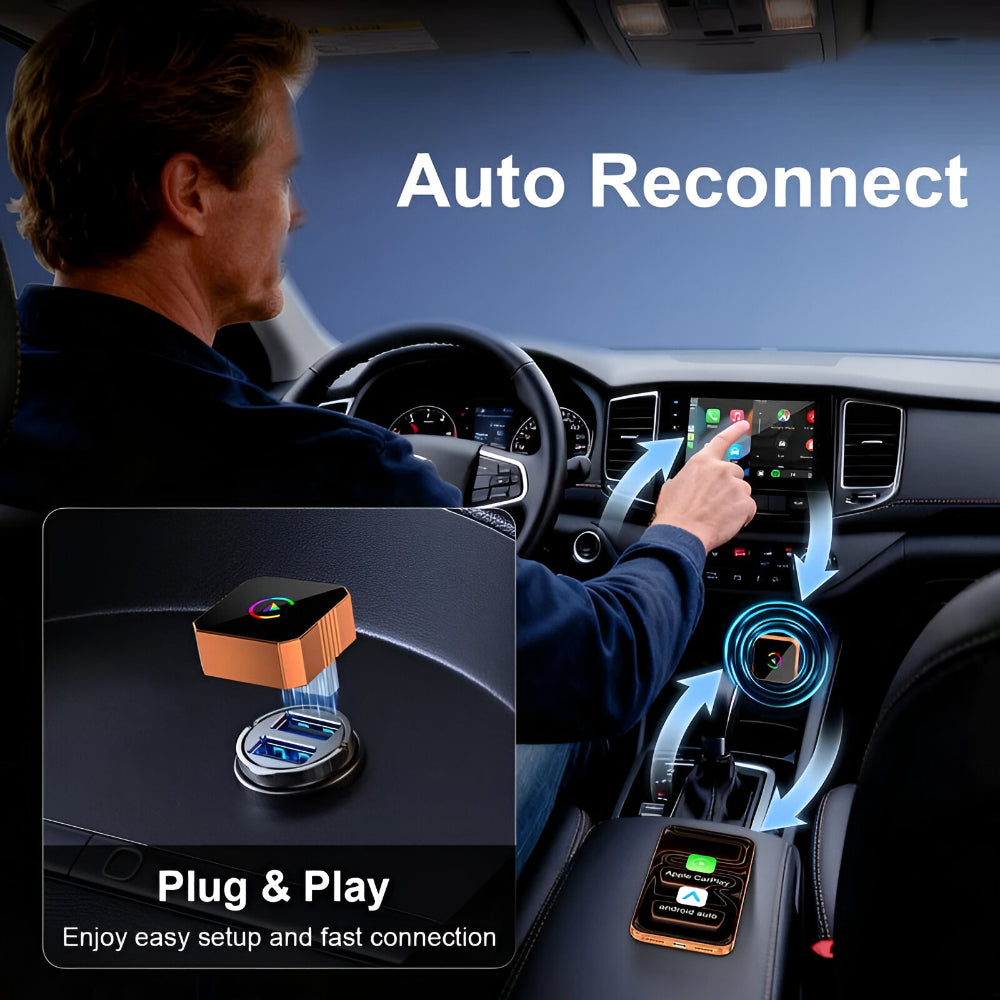 Adaptateur CarPlay sans fil Mini USB, dispositif de connectivité automobile | Meowbutter