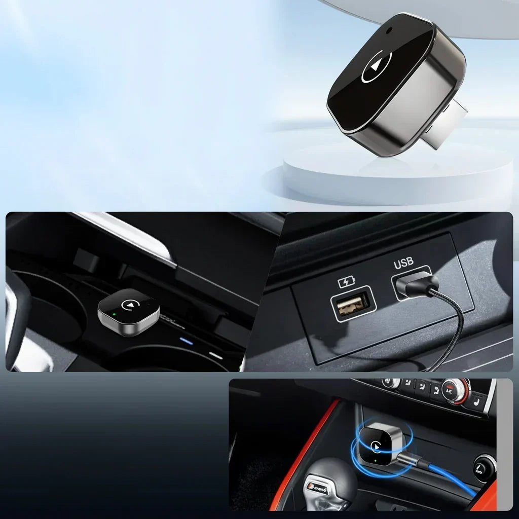 Ασύρματος αντάπτορας USB για CarPlay και Android Auto — Dongle άμεσης σύνδεσης και λειτουργίας