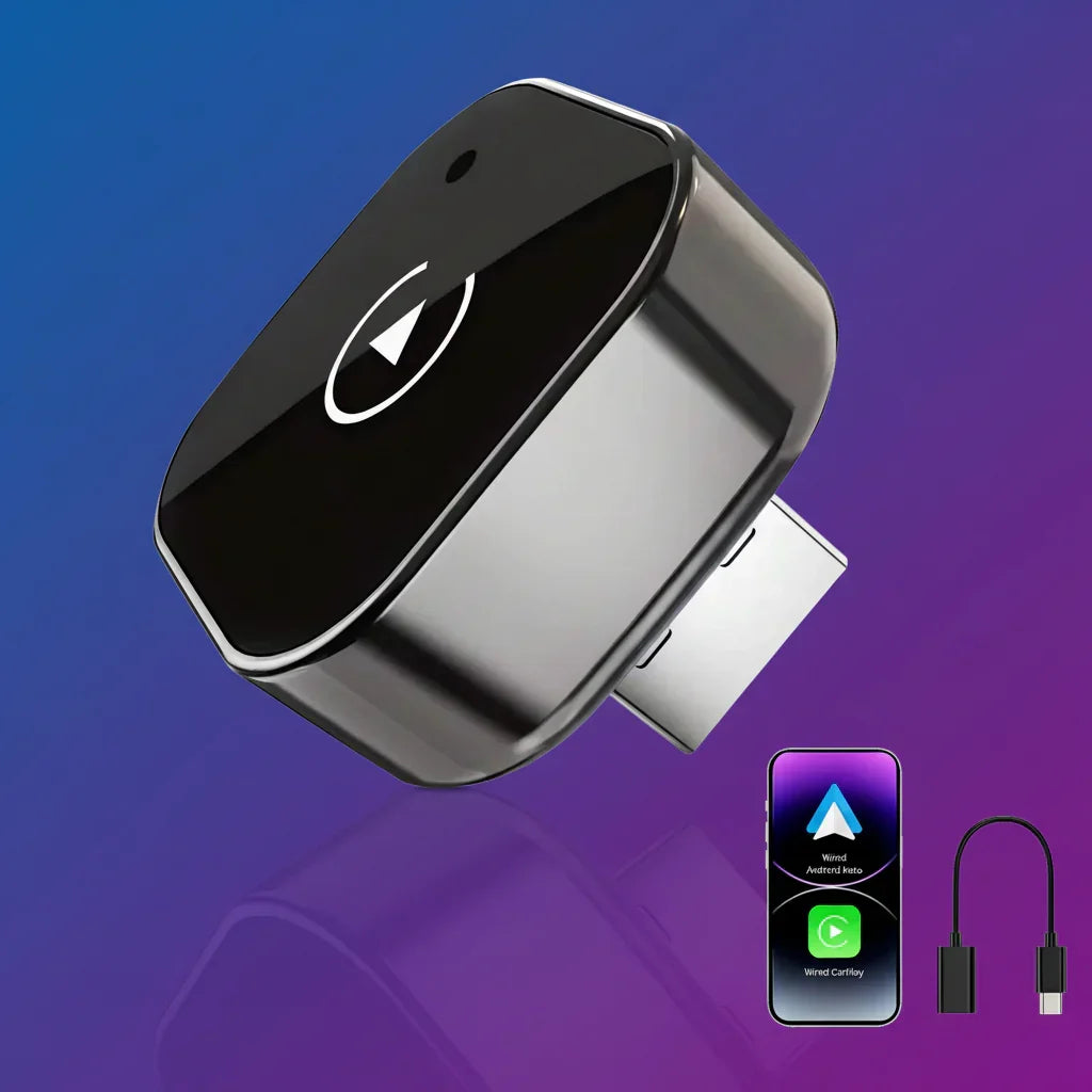 Ασύρματος αντάπτορας USB για CarPlay και Android Auto — Dongle άμεσης σύνδεσης και λειτουργίας