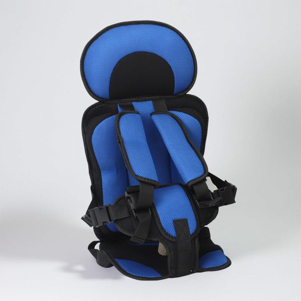 Portable Kids Booster Car Seat — Adjustable Five-Point Travel Harness, Narrow Frame