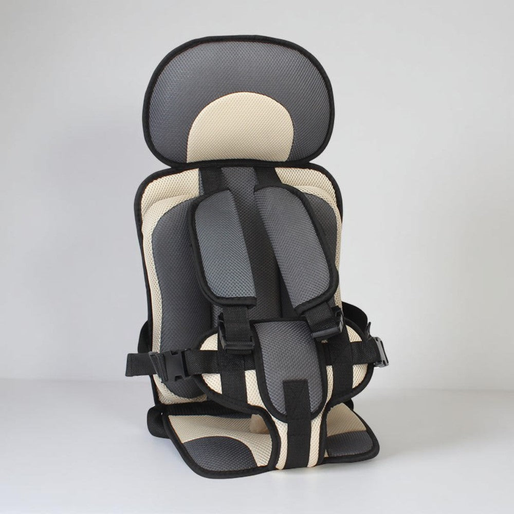 Portable Kids Booster Car Seat — Adjustable Five-Point Travel Harness, Narrow Frame