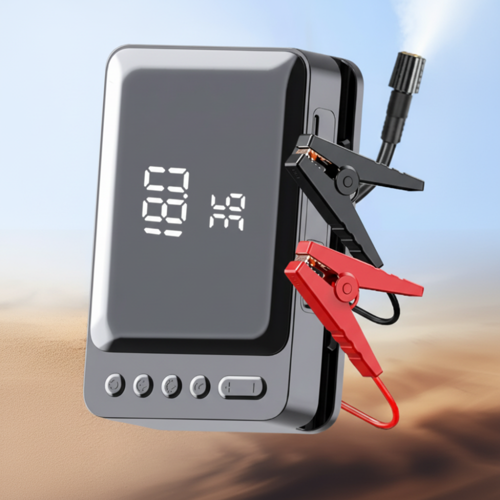 Car Jump Starter Portable Air Compressor Power Pack Tire Inflator Set | Meowbutter