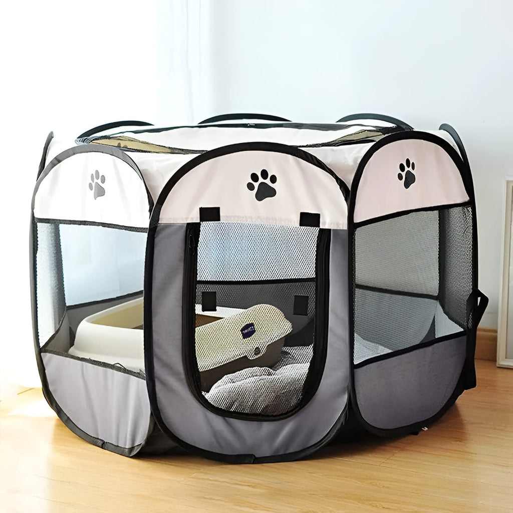Recinto per Gatti Pieghevole in Rete Tenda Portatile per Animali Domestici | Meowbutter